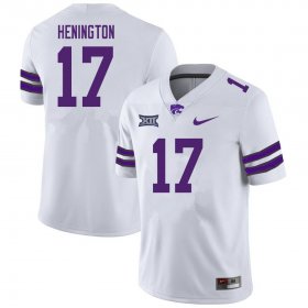 Sale - White Ryan Henington #17 Kansas State Men University Official Football Jersey