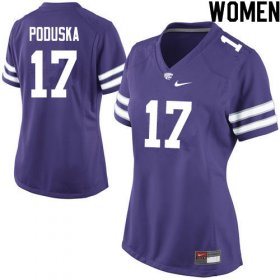 Sale - Purple Maxwell Poduska #17 Kansas State Women University Classic Football Jersey