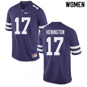 Sale - Purple Ryan Henington #17 Kansas State Women High School Classic Football Jersey