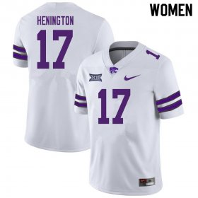 Sale - White Ryan Henington #17 Kansas State Women University Alumni Football Jersey