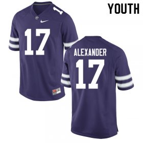 Sale - Purple Jonathan Alexander #17 Kansas State Youth NCAA Classic Football Jersey