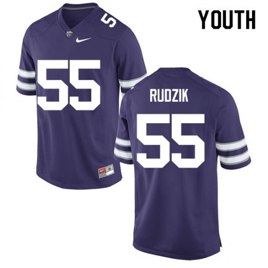 Sale - Purple Ian Rudzik #55 Kansas State Youth University Classic Football Jersey