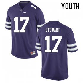 Sale - Purple Isaiah Stewart #17 Kansas State Youth College Official Football Jersey