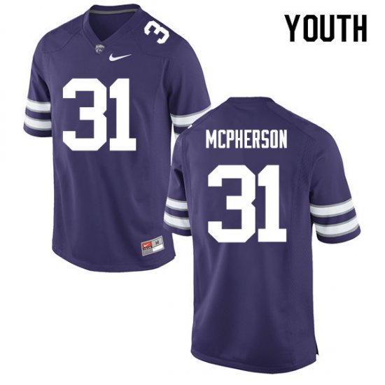 Sale - Purple Jahron McPherson #31 Kansas State Youth NCAA Classic Football Jersey